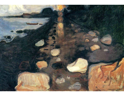 VEM13-42 Edvard Munch - Měsíc nad pobřežím