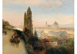 DDSO-2415 Oswald Achenbach - Pohled na Florencii