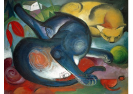 A-6910 Franz Marc - Dvě kočky, modrá a žlutá