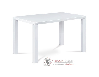 AT-3006 WT, jídelní stůl 120x80cm, vysoký lesk bílý