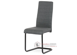 DCL-401 GREY2, jídelní židle, černá / látka šedá