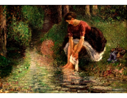 VCP-94 Camille Pissarro - Žena myjící si v potoku nohy