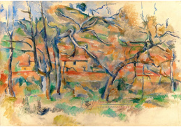 VR10-34 Paul Cézanne - Stromy a dům v Provence