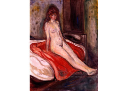 VEM13-152 Edvard Munch - Žena na červené dece