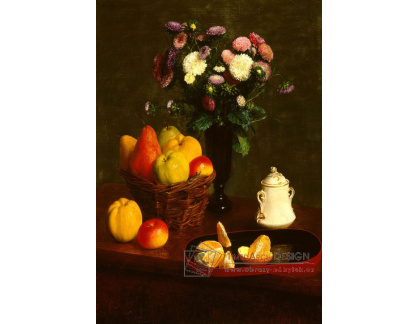VKZ 493 Henri Fantin-Latour - Zátiší s květinami a ovocem