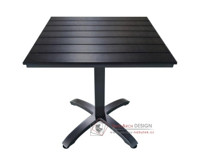 KJFT128, zahradní stůl 70x70cm, černá