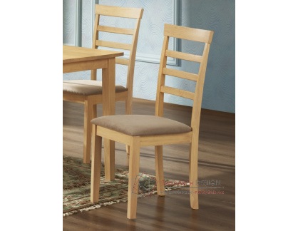 VILLACH, jídelní čalouněná židle, bílá / látka hnědá