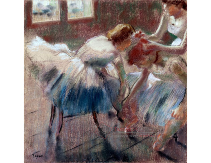 A-220 Edgar Degas - Tři tanečnice se připravují na zkoušku