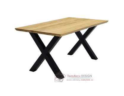 SYSTEM S40103, jídelní stůl 160x90cm, černá / dub exkluziv