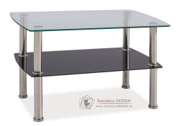 IRENE, konferenční stolek, chrom / sklo