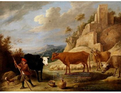 SO XII-92 David Teniers - Pastýř a jeho stádo