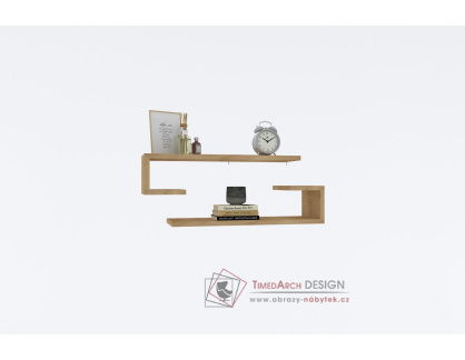 ELDO, nástěnná police - sada 2ks, dub sapphire