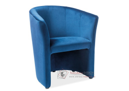 TM-1 VELVET, čalouněné křeslo, látka Bluvel 86 modrá