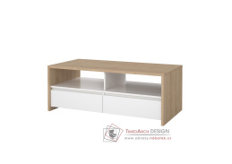 NEREA 319, konferenční stolek 120x60cm, jackson hickory / bílý lesk