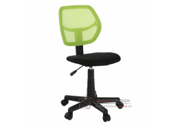 MESH, dětská otočná židle, černá / zelená