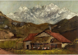 A-4162 Gustave Courbet - Dům v horách