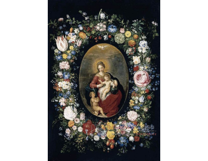 VKZ 150 Jan Brueghel a Frans Francken - Madonna s dítětem v girlandě květin