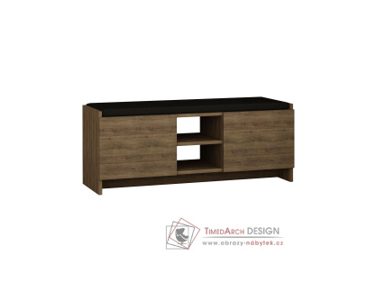 ZULLA, botník 2-dveřový, tmavý dub