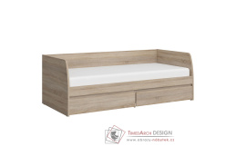 NORTY 28, postel 90x200, dub sonoma