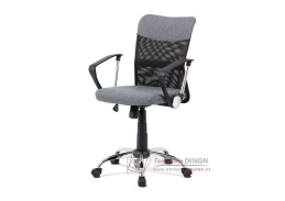KA-V202 GREY, kancelářská židle, látka šedá / látka mesh černá