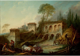 DDSO-2150 Francois Boucher - Imaginární krajina s Palatine Hill od Campo Vaccino