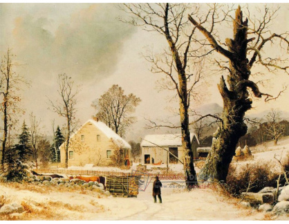 SO IV-45 George Henry Durrie - Zimní krajina v Nové Anglii