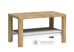 LABRO, konferenční stolek 110x63cm, dub ribbeck / bílý lesk