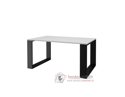 SAVA, konferenční stolek 90x58cm, černá / bílá