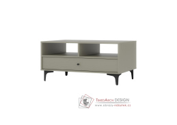 TOMILA 201/1, konferenční stolek 100x65cm, černá / eukalyptus