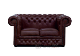 CHESTERFIELD LORD, pohovka 2-křeslo, kůže hnědá