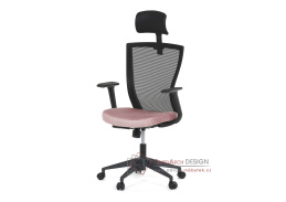 KA-V328 PINK, kancelářská židle, látka růžová / černá síťovina