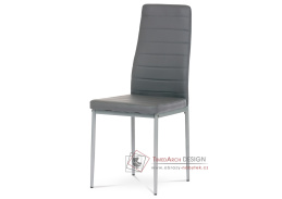 DCL-377 GREY, jídelní židle, šedá / ekokůže šedá