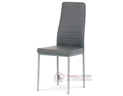 DCL-377 GREY, jídelní židle, šedá / ekokůže šedá