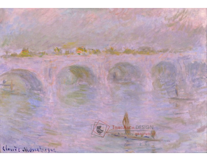 VCM 190 Claude Monet - Most Waterloo v Londýně