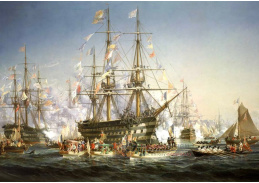 VL187 Jules Noel - Příjezd Napoleona a královny Viktorie na lodi Bretagne do Cherbourgu 5 srpna 1858
