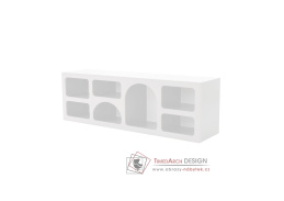 GAMBOLO, policová knihovna, bílá