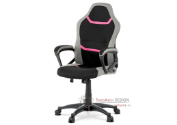 KA-L611 PINK, kancelářská židle, látka černá + šedá + růžová