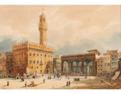 DDSO-3513 Guiseppe Gherardi - Piazza della Signoria ve Florencii