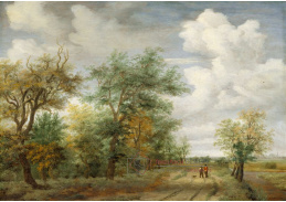 D-7469 Meindert Hobbema - Zalesněná krajina s postavami