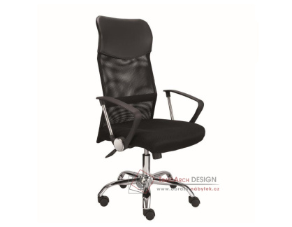 MEDEA, kancelářská židle, látka mesch černá / ekokůže černá