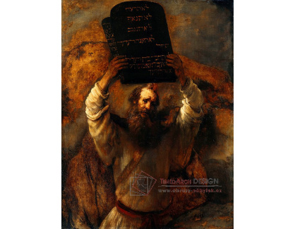 VR4-9  Rembrandt - Mojžíš s desaterem