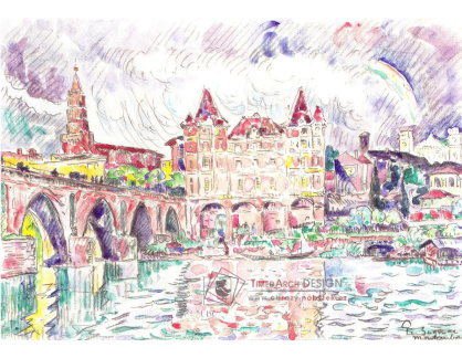 KO IV-469 Paul Signac - Pohled na Montauban v dešti