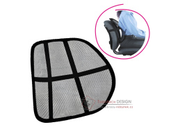 BEKIO, ergonomická opěrka zad, síťovina černá
