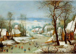 DDSO-3695 Jan Brueghel - Zimní krajina s ptáky