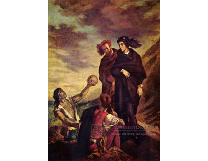 VEF 48 Eugene Ferdinand Victor Delacroix - Hamlet a Horatio na hřbitově