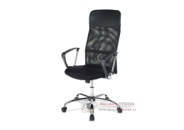 KA-E305 BK, kancelářská židle, látka MESH + ekokůže černá