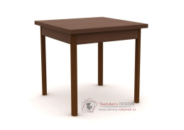 S104 LUDVÍK, jídelní stůl rozkládací 80-160x80cm, hnědá