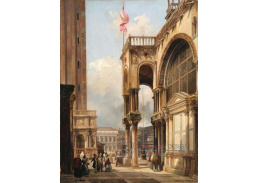 A-8552 Federico Moja - Pohled na náměstí Piazza San Marco v Benátkách