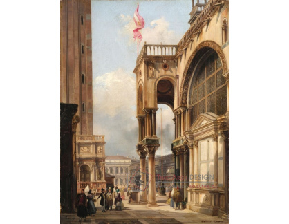 A-8552 Federico Moja - Pohled na náměstí Piazza San Marco v Benátkách