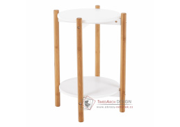 BAMP, příruční - noční stolek, přírodní bambus / bílá